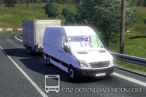 Скачать мод на микроавтобус Mercedes-Benz Sprinter для Euro Truck Simulator 2 1.17