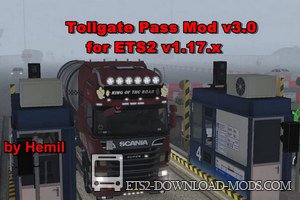 Скачать мод, убирающий шлагбаумы для Euro Truck Simulator 2 1.17