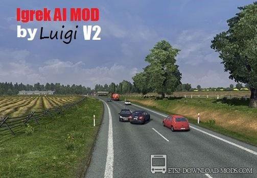 Скачать мод на трафик Igrek AI mod v2 для Euro Truck Simulator 2 1.16 (ETS 2 1.16, ЕТС 2 1.16)