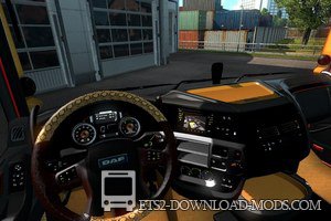 Скачать мод на салон DAF Euro 6 + улучшения для Euro Truck Simulator 2 1.17