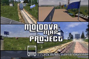 Скачать мод на карту Республика Молдова v0.2 RC1 для Euro Truck Simulator 2 1.17