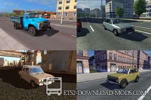 Мод на русский трафик от Jazzycat v1.7.1 для Euro Truck Simulator 2
