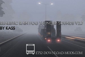 Скачать мод на реалистичные дождь, туман и гром для Euro Truck Simulator 2 1.18