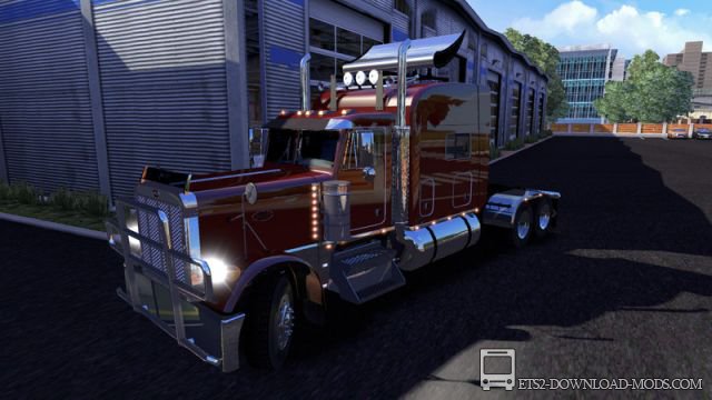 Скачать мод на грузовик Peterbilt 379 EXHD для Euro Truck Simulator 2 1.18 (тягач для ETS 2 1.18, ЕТС 2 1.18)