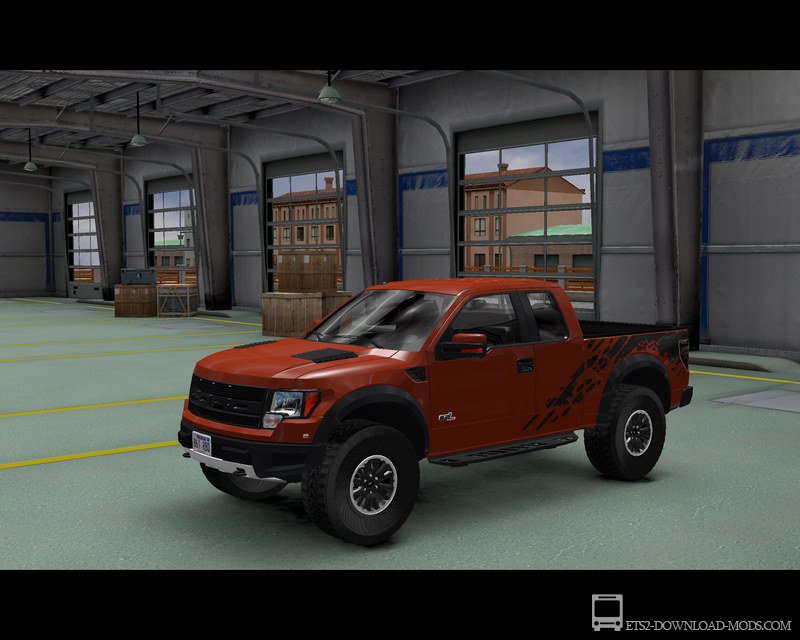 Скачать мод на пикап Ford F-150 SVT Raptor Пикап Ford F-150 SVT Raptor для Euro Truck Simulator 2 (обновлено для ETS 2 1.30)