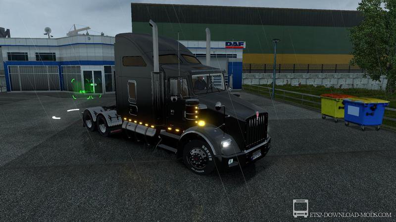 Скачать мод на грузовик Kenworth T800 от Kriechbaum для Euro Truck Simulator 2 1.18 (тягач для ETS 2 1.18, ЕТС 2 1.18)