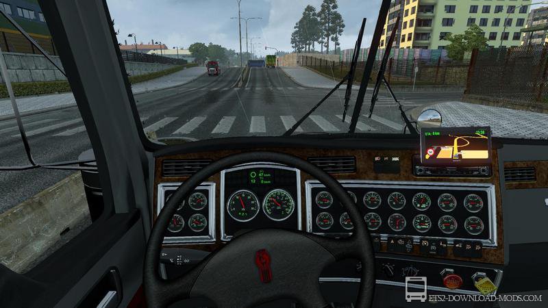 Скачать мод на грузовик Kenworth T800 от Kriechbaum для Euro Truck Simulator 2 1.18 (тягач для ETS 2 1.18, ЕТС 2 1.18)