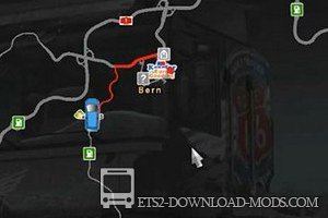 Скачать мод на новый курсор в навигаторе для Euro Truck Simulator 2 1.18