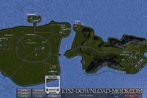 Скачать мод на карту Остров для Euro Truck Simulator 2 1.18