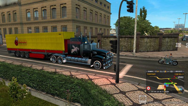 Грузовик Mack Titan V8 для Euro Truck Simulator 2