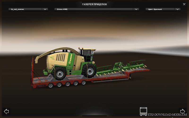 Набор прицепов с техникой v3.9 для Euro Truck Simulator 2