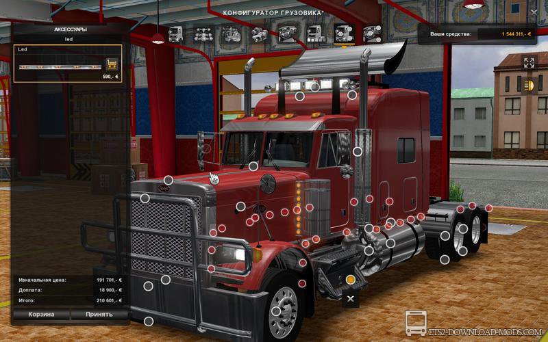 Грузовик Peterbilt 379 v 4.0 для Euro Truck Simulator 2