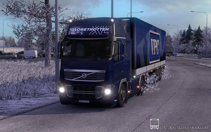 Зимняя физика для Euro Truck Simulator 2 (Winter Physic для ETS 2)