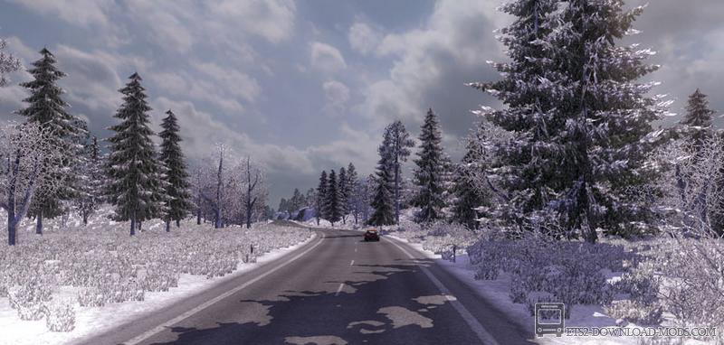 Морозная зимняя погода v6.3 для Euro Truck Simulator 2 (обновлено для ETS 2 1.27)