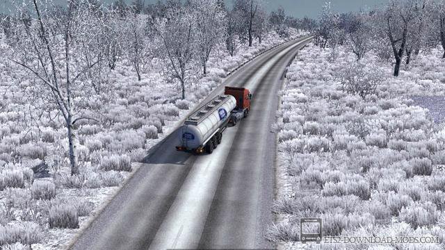 Морозная зимняя погода v6.2 для Euro Truck Simulator 2 (обновлено для ETS 2 1.26)