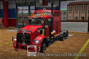 Грузовик Kenworth T800 v2.1 для Euro Truck Simulator 2