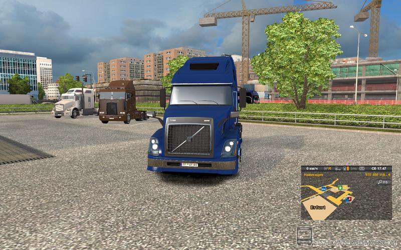 Грузовик Volvo VNL 670 1.22 для Euro Truck Simulator 2 (тягач Вольво VNL 670 1.22 для ETS 2)