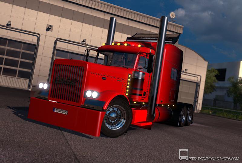 Улучшенный грузовик Peterbilt 389 v1.9 для Euro Truck Simulator 2 (американский тягач для ETS 2)