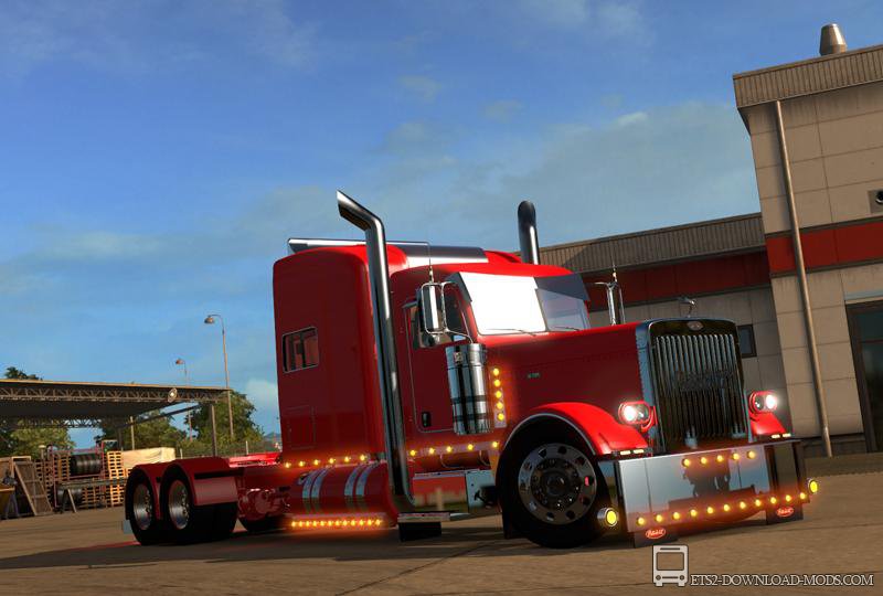 Улучшенный грузовик Peterbilt 389 v1.9 для Euro Truck Simulator 2 (американский тягач для ETS 2)