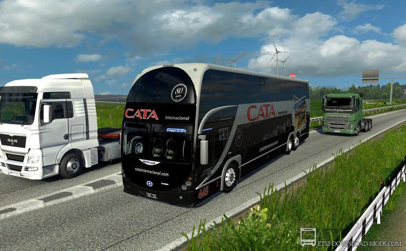 Большой пак автобусов в трафик для Euro Truck Simulator 2 (карта для ETS 2)