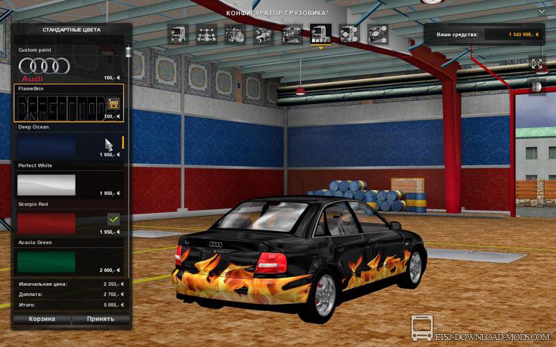 Автомобиль Audi A4 Beta V0.1 для Euro Truck Simulator 2