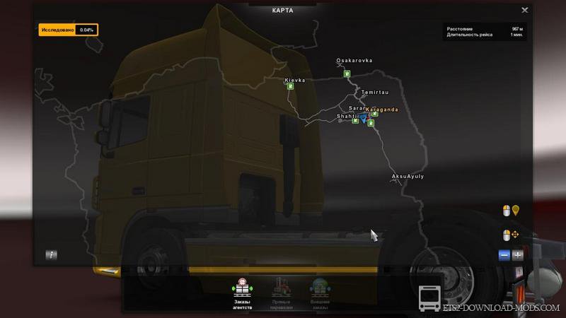 Карта казахстана euro truck simulator 2