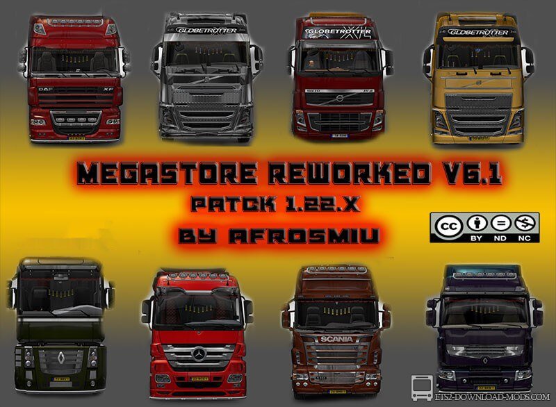 Набор тюнинга Mega Store Reworked V 6.1 для Euro Truck Simulator 2(Mega Store Reworked V 6.1 для ETS 2)