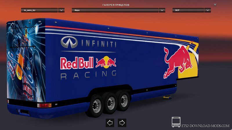 Пак прицепов Aero-Dynamic F1 для Euro Truck Simulator 2