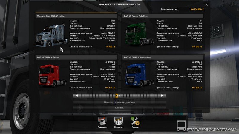 Скачать мод на мощный грузовик Wester Star 5700 Optimus Prime Edit  (обновлено для ETS 2 1.24)