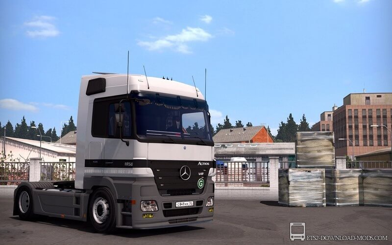 Грузовик Mercedes Actros MP2 v 6.0 для Euro Truck Simulator 2(тягач Мерседес MP2 v 6.0 для ETS 2)