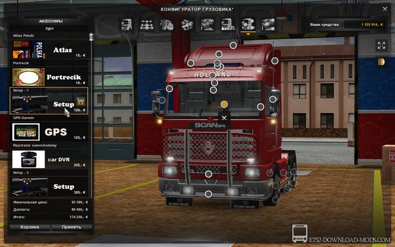 Грузовик Scania 143m v4.0 для Euro Truck Simulator 2 (обновлено для ETS 2 1.26)