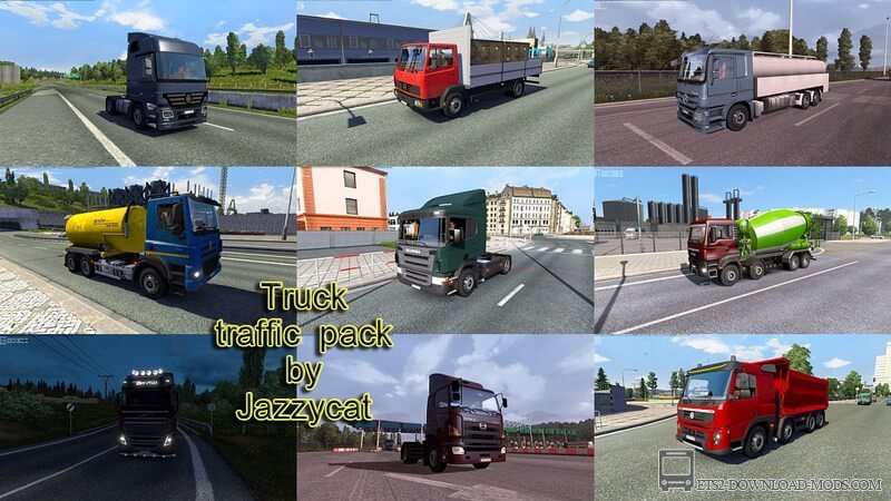 Пак грузового траффика v2.3 от Jazzycat для Euro Truck Simulator 2 (обновлено для ETS 2 1.24)