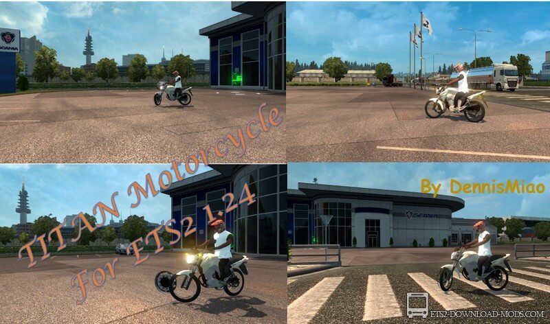 Мотоцикл TITAN для Euro Truck Simulator 2(TITAN Motorcycle для ETS 2)