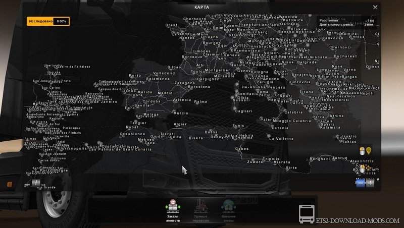 euro truck simulator 2 mega map