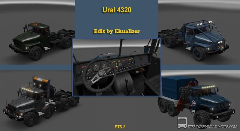 Грузовик Урал 43202 для Euro Truck Simulator 2 (обновлено для ETS 2 1.27)