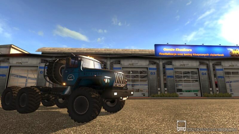 Грузовик Урал 43202 для Euro Truck Simulator 2 (обновлено для ETS 2 1.27)