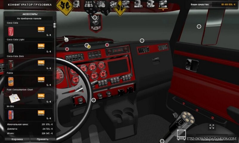 Грузовик Kenworth Phantom для Euro Truck Simulator 2