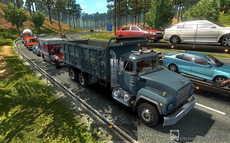 Американский Трафик v.3.0 для Euro Truck Simulator 2 (американский трафик для ETS 2 1.25)
