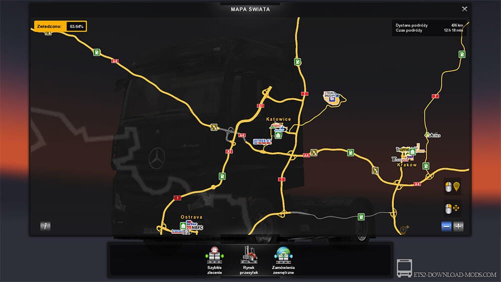 Карта Great Poland v.5.0 для Euro Truck Simulator 2 (карта Польши для ETS 2)