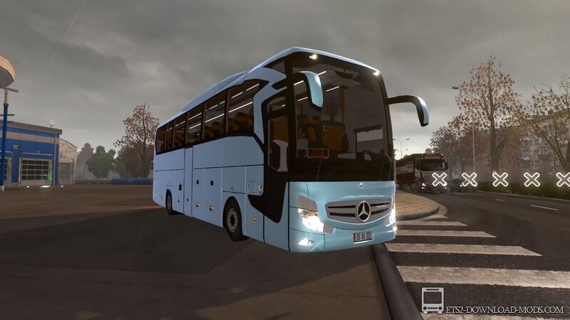 Автобус Mercedes-Benz Travego 2016 для Euro Truck Simulator 2 (автобус для ETS 2 1.25)