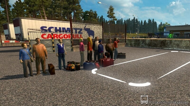 Мод на перевозку пассажиров для Euro Truck Simulator 2