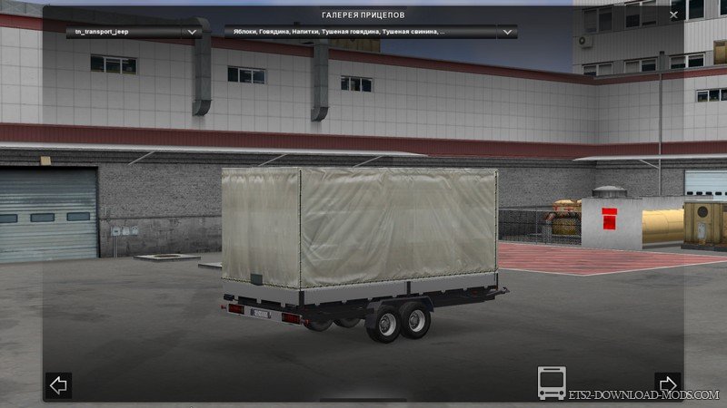 Легковой прицеп для Euro Truck Simulator 2