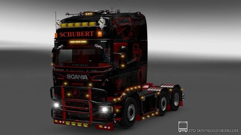 Грузовик Scania Schubert 2 для Euro Truck Simulator 2 (красочный тягач для ETS 2)