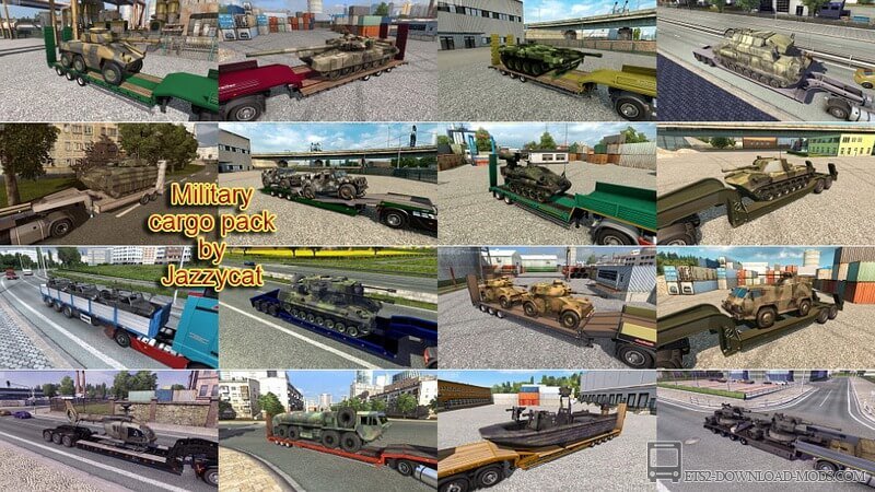 Пак военной техники «Military cargo pack» для Euro Truck Simulator 2 от Jazzycat