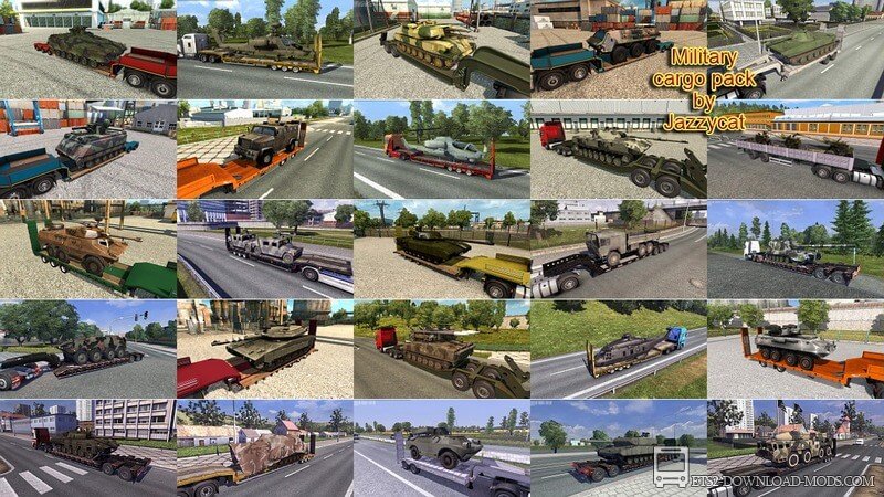 Пак военной техники «Military cargo pack» для Euro Truck Simulator 2 от Jazzycat