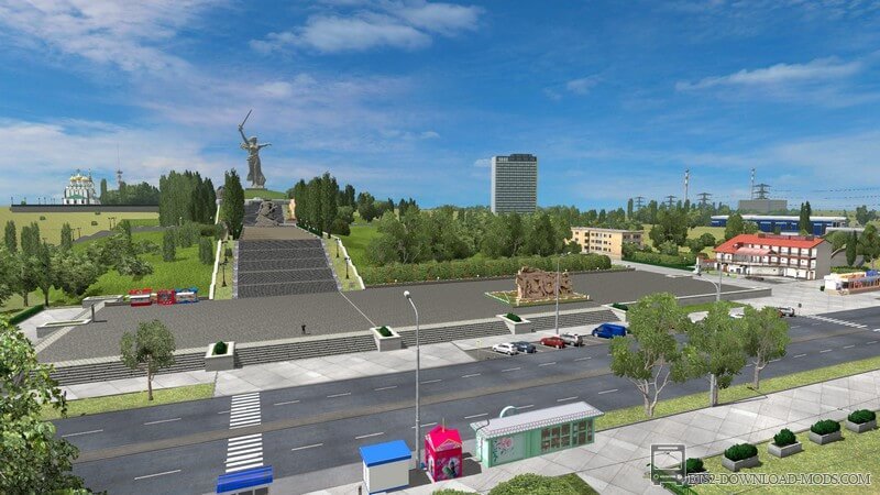 Карта RusMap v.1.7.1 для Euro Truck Simulator 2 (Русская карта 1.7.1 для ETS 2)