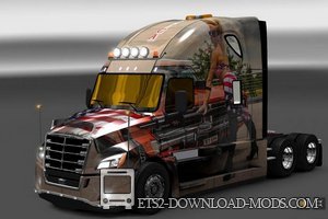 Грузовик Freightliner Cascadia 2018 v.2.0 для Euro Truck Simulator 2