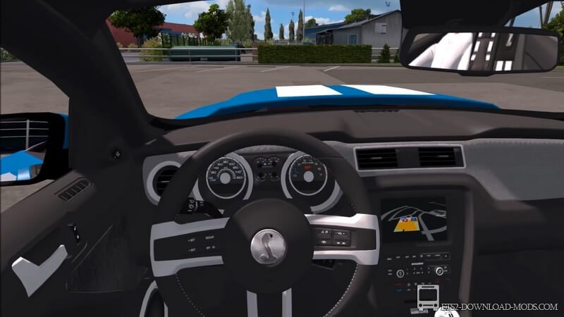 Автомобиль Ford Mustang Shelby GT500 Cobra v.2.0 для Euro Truck Simulator 2 (спортивная машина для ETS 2)
