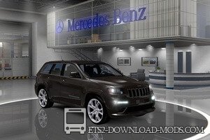 Автомобиль Jeep Grand Cherokee SRT8 v1.10 для Euro Truck Simulator 2 (Обновлено для ETS 2 1.30)