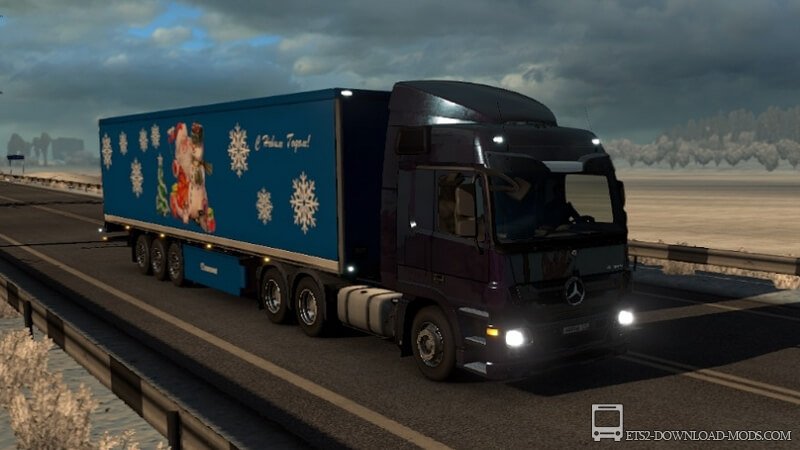Новогодние прицепы для Euro Truck Simulator 2